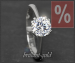 Brillant Ring in 585 Gold; 1,25ct, River E & Si1